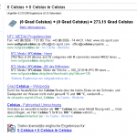Google-Logik: Celsius und Fahrenheit
