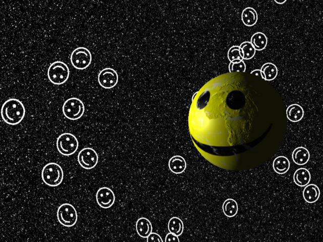 3D scene „Planet Smiling Selfie“
